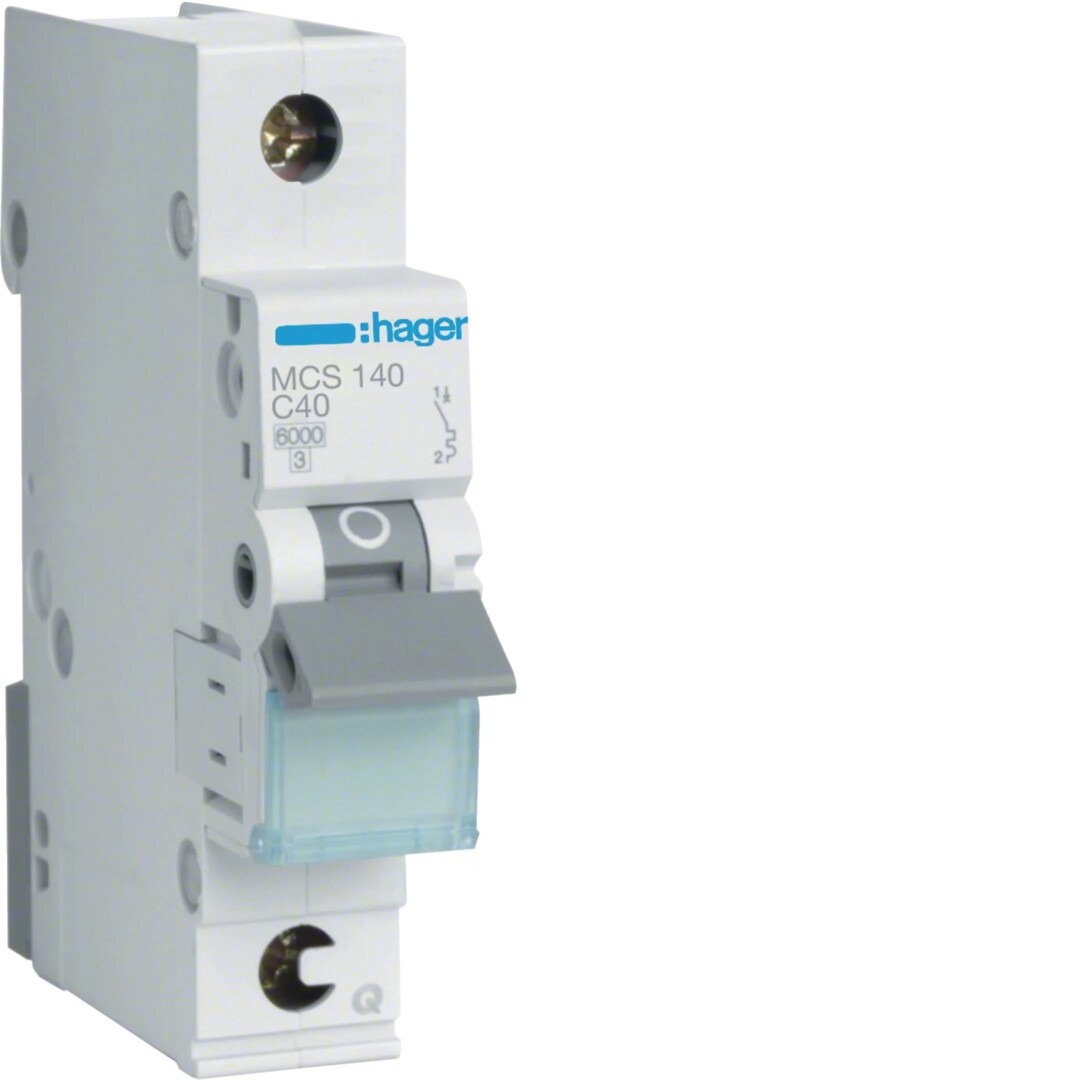 Johdonsuojakatkaisija 1-napainen 6kA C-käyrä 40A QuickConnect 1 moduulia