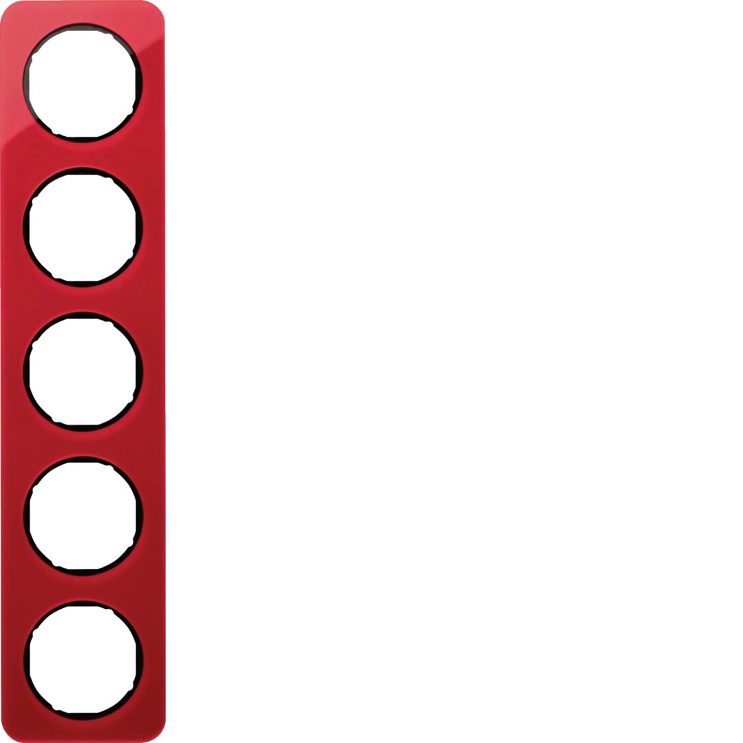 Peitelevy 5-osainen, R.1, akryyli punainen läpinäkyvä/musta kiiltävä