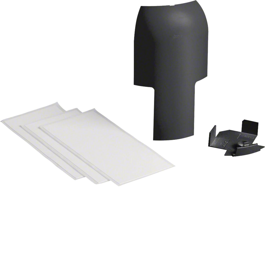 Haaroituskappale halogeeniton kanavalle EK40x40/SL 20x55mm, grafiitinmusta