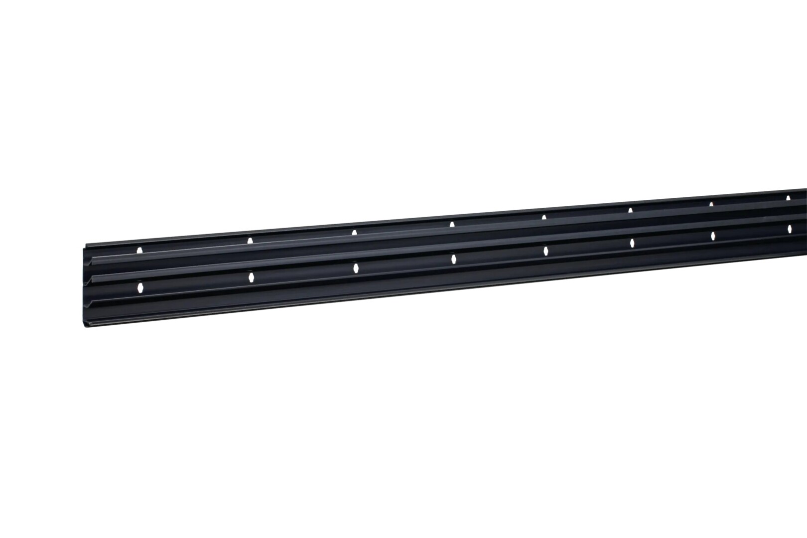 Jalkalistakanavarunko PVC SL 20x80x2000 LED-nauha-asennukseen, musta