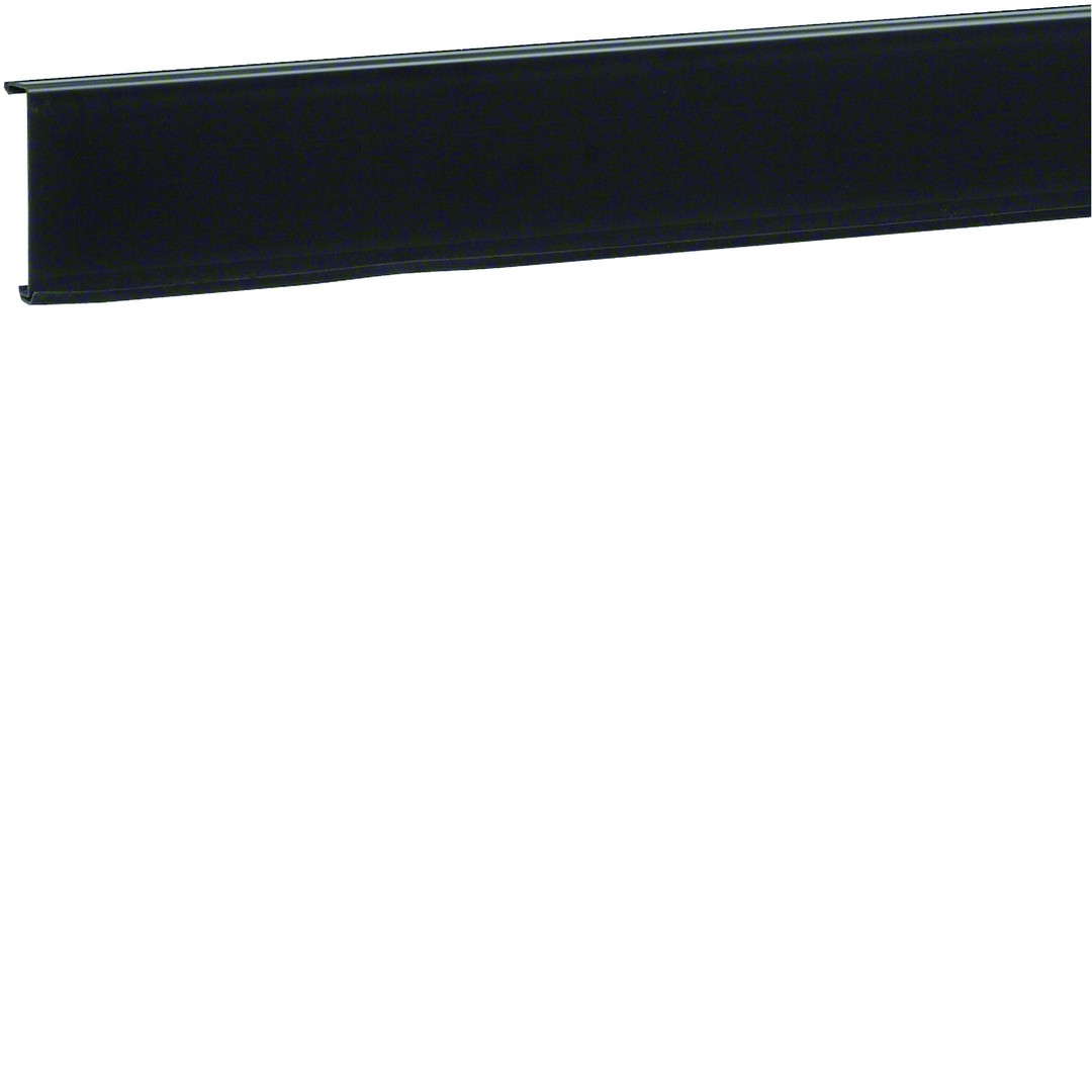 Jalkalistakanavan kansi joustoreunalla PVC kanavalle SL 20x80mm, grafiitinmusta