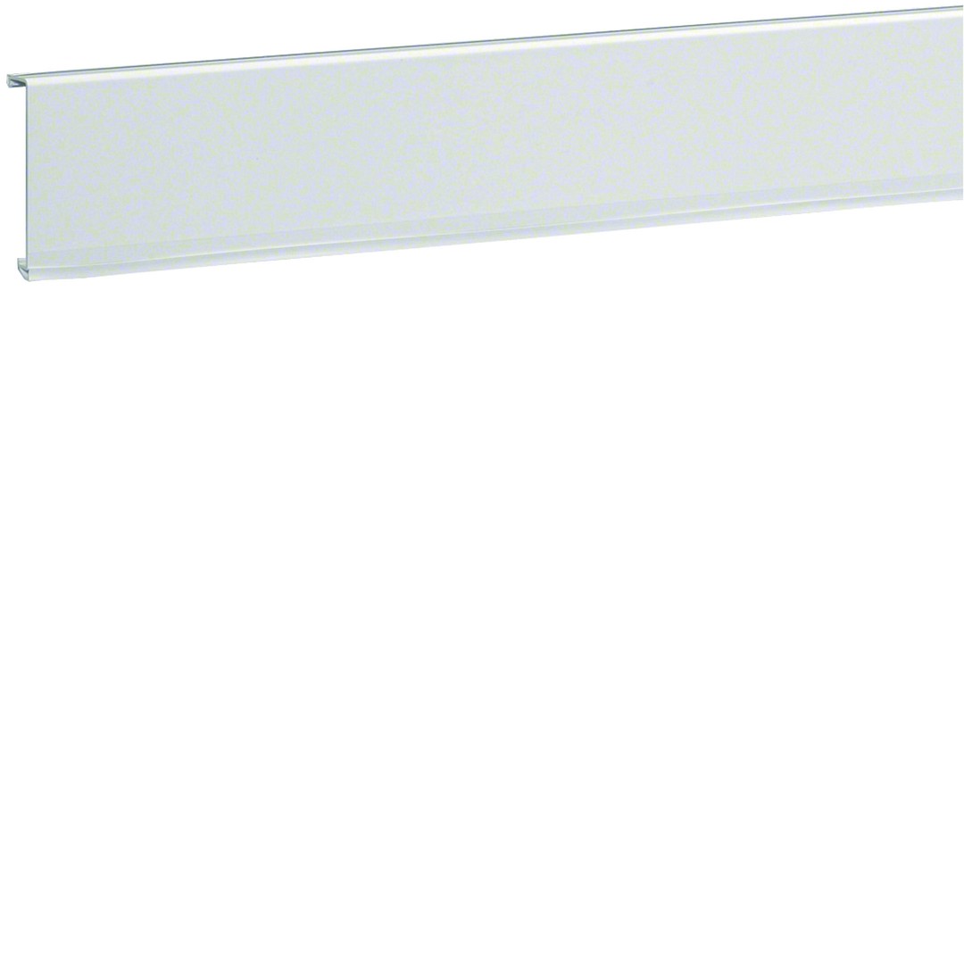 Jalkalistakanavan kansi joustoreunalla PVC kan. SL 20x80mm, liikenteenvalkoinen