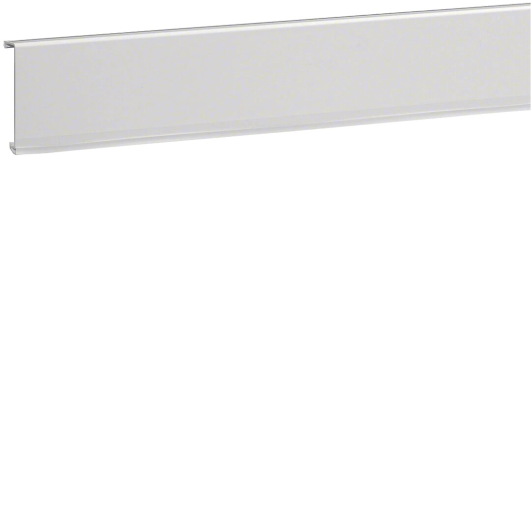 Jalkalistakanavan kansi joustoreunalla PVC kan. SL 20x80mm, liikenteenvalkoinen