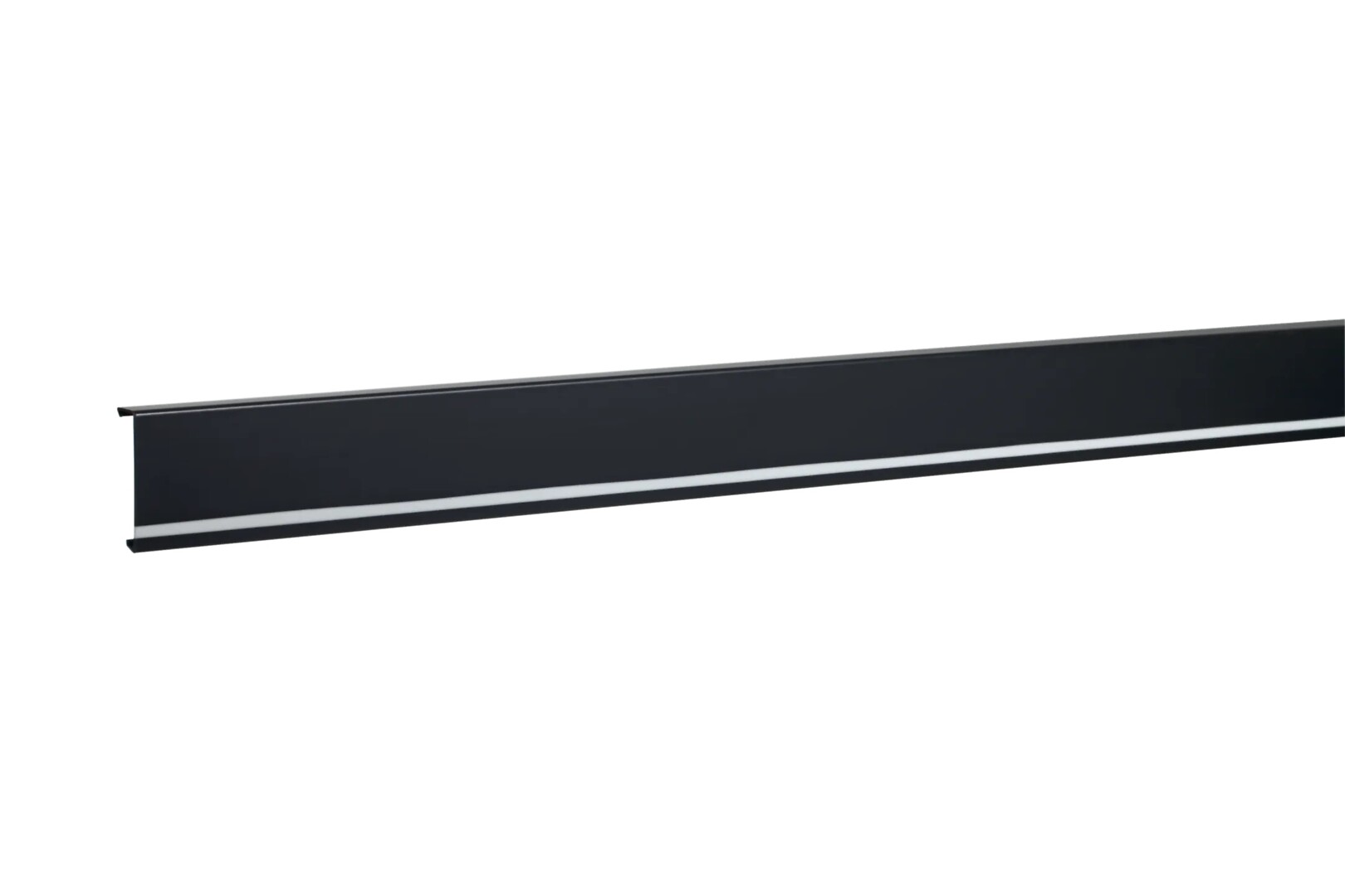 Jalkalistakanavakansi PVC SL 20x80x2000 LED-nauha-asennukseen, grafiitinmusta