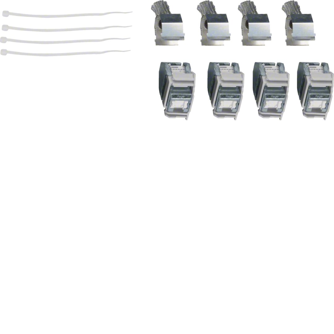 Rasialiitinpakkaus RJ45 CAT6 STP Keystone, sisältää 4 kpl