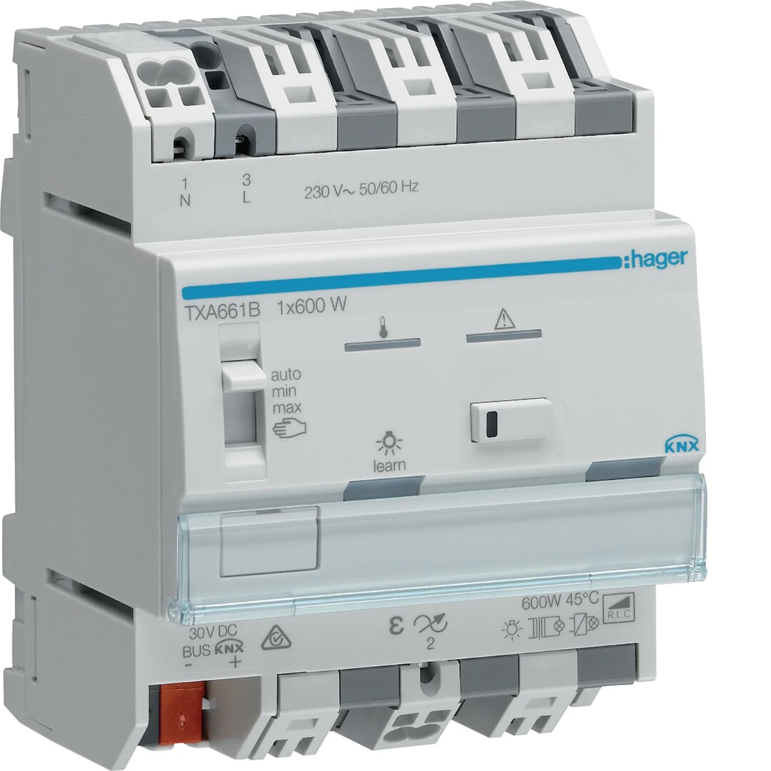 Yleisvalonsäädin 1-kanavainen KNX easy, 1x600W, ESL/LED