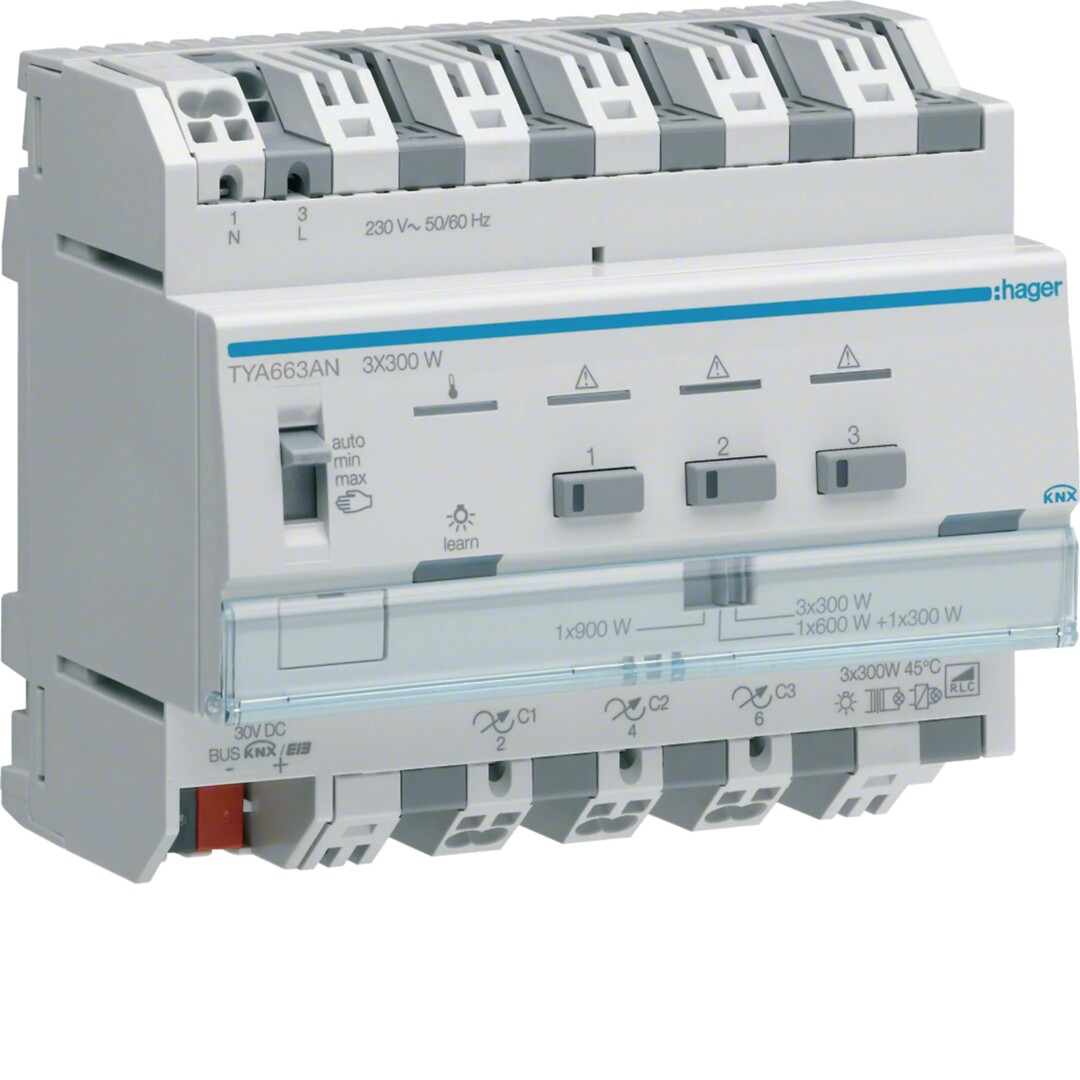 Yleisvalonsäädin 3-kanavainen KNX, 3x300W, ESL/LED