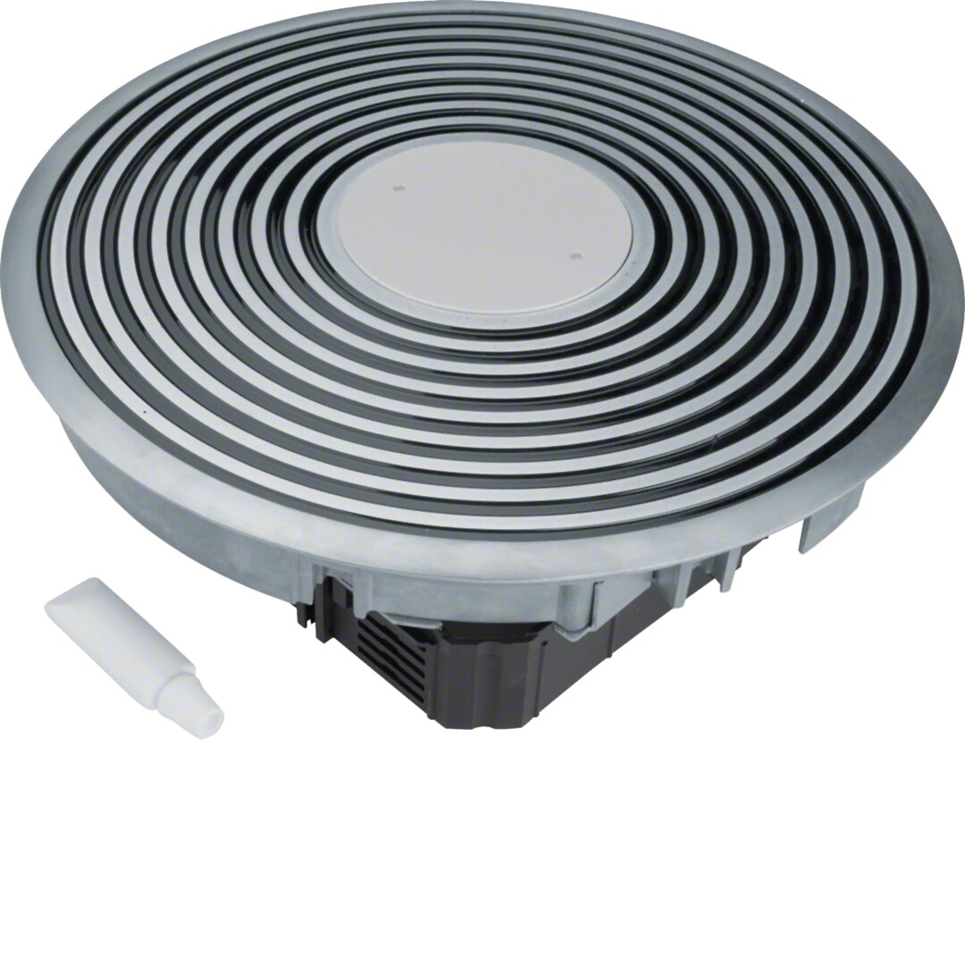 Lattiarasiakansi IP66 R2 pyöreä 242mm alu-putki mus.ur. onteloasennus alumiini