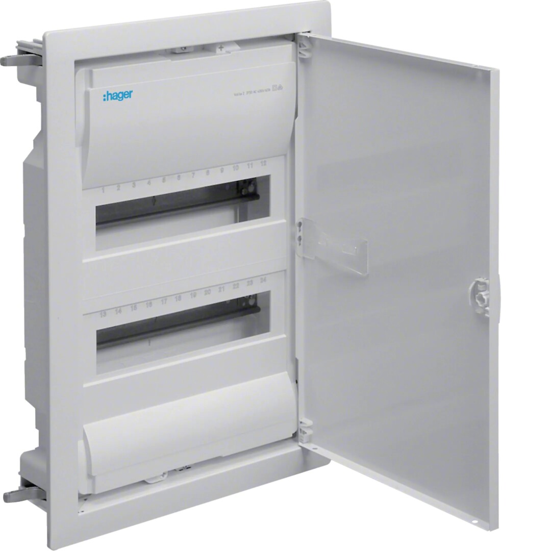 Moduulikotelo uppo, volta, 2×12 moduulia, IP30, metallisella ovikehyksellä